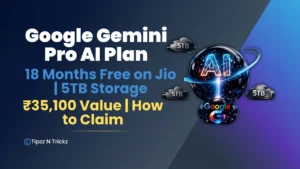 Google Gemini Pro AI Plan 18 Months Free on Reliance Jio 5G